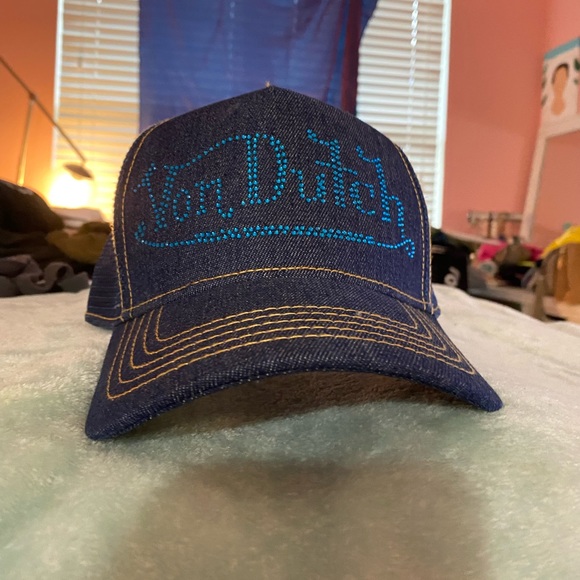 VON DUTCH denim hat with rhinestone - Picture 4 of 4